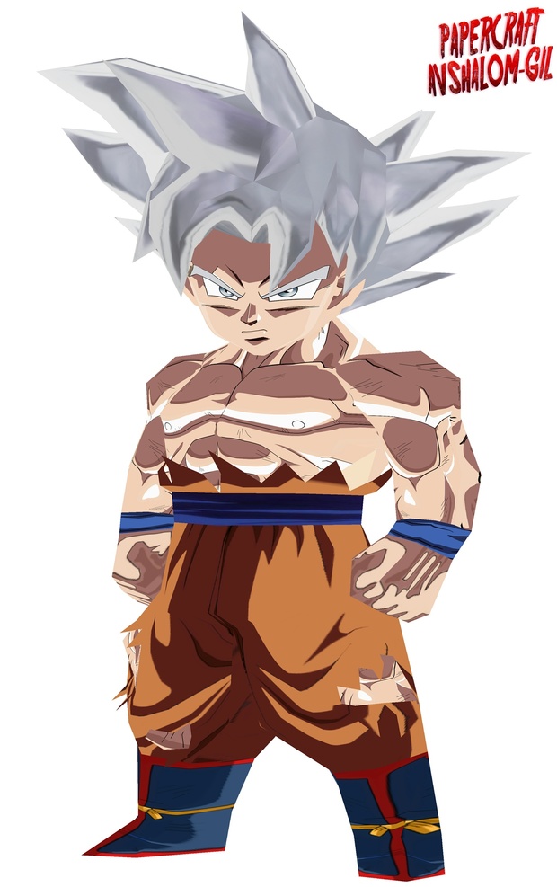 Papercraft chibi goku ultra instinct full power V2
