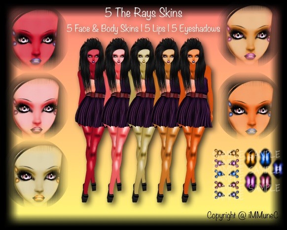 5 The Rays Skin Textures