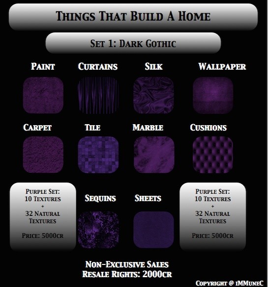 42 Dark Gothic Purple Room Textures With Resell Rights