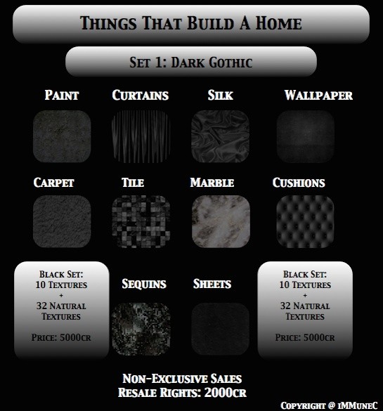 42 Dark Gothic Black Room Textures