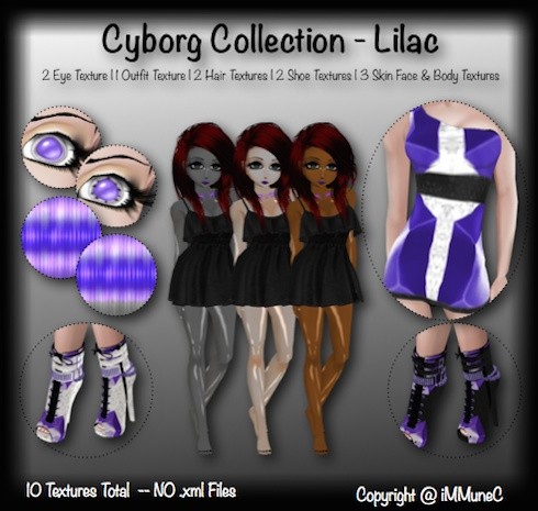 10 Lilac Cyborg Product Textures