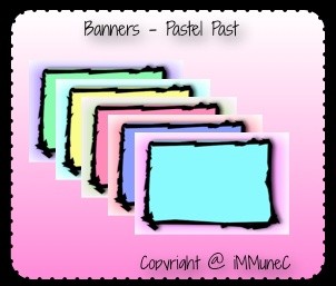 5 Pastel Past Banners