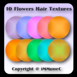10 Flowers Hair Textures