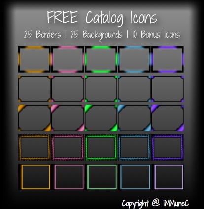 50 FREE Catalog Icons by iMMuneC @ IMVU
