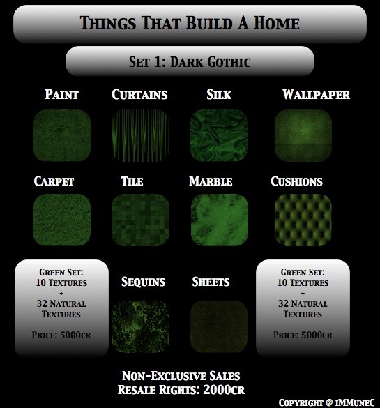 42 Dark Gothic Green Room Textures