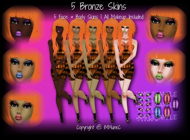 5 Bronze Skin Textures With Resell Rights