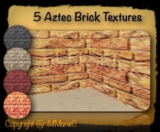 5 Aztec Brick Room Textures
