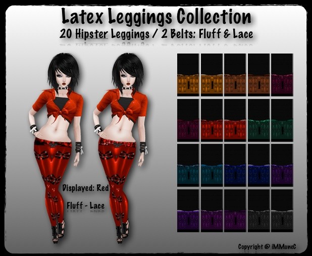 20 Hipster Latex Leggings