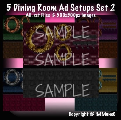 5 Dining Room Advertisement Sets 2 With Resell Rights
