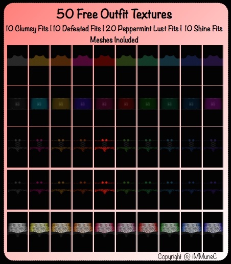 50 FREE Outfit Textures by iMMuneC @ IMVU