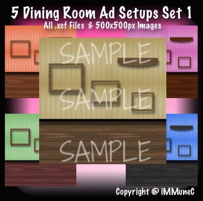 5 Dining Room Advertisement Sets