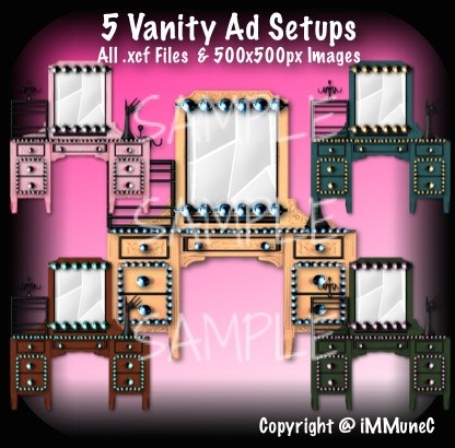 5 Vanity Advertisement Sets