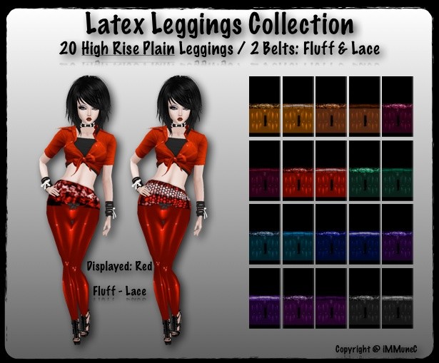 20 High Rise Plain Latex Leggings With Resell Rights