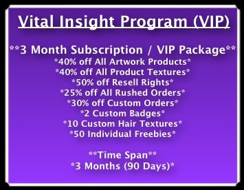 3 Months (90 Days) VIP With VITAL (50 Freebie Textures Included)