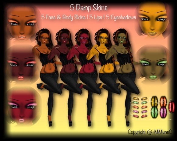 5 Damp Skin Textures