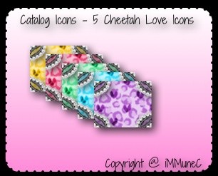 5 Cheetah Love Catalog Icons