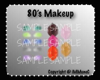 10 The 80's Lips & Eyeshadows Instant Makeup