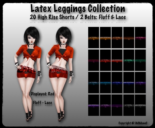 20 High Rise Latex Shorts With Resell Rights