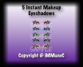 5 X Eyeshadows Instant Makeup
