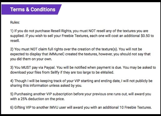 3 Months (90 Days) VIP With VITAL (50 Freebie Textures Included)