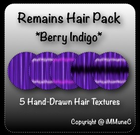 5 Berry Indigo Remains Hair Textures