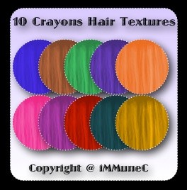 10 Crayons Hair Textures