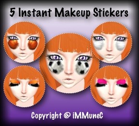 5 Sports Stickers Instant Makeup