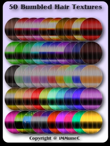 50 Bumbled Hair Textures With Resell Rights