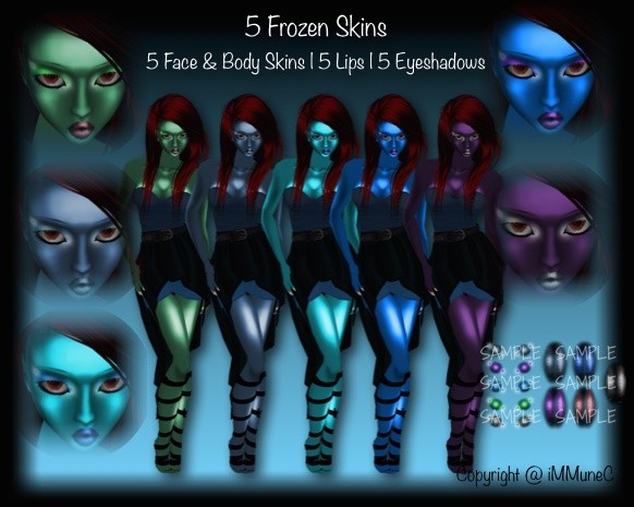 5 Frozen Skin Textures With Resell Rights