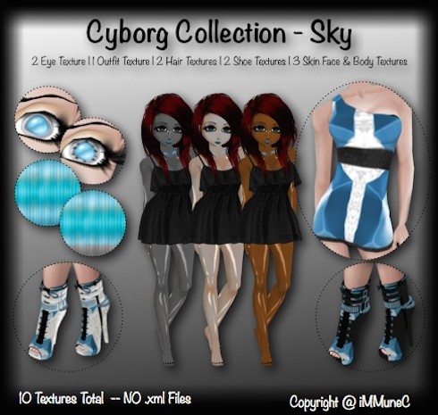 10 Sky Cyborg Product Textures