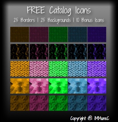 50 FREE Catalog Icons by iMMuneC @ IMVU