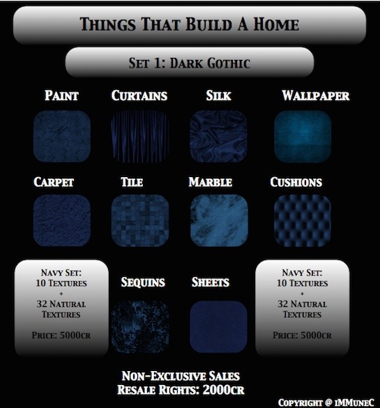 42 Dark Gothic Blue Room Textures