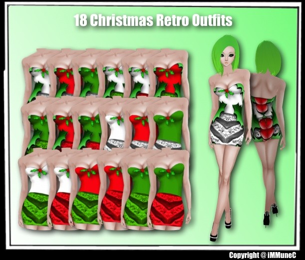 18 Christmas Retro Product Textures With Resell Rights