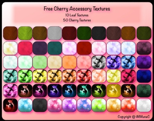 60 FREE Cherry Textures by iMMuneC @ IMVU