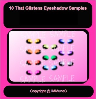 10 That Glistens Eyeshadows Instant Makeup With Resell Rights