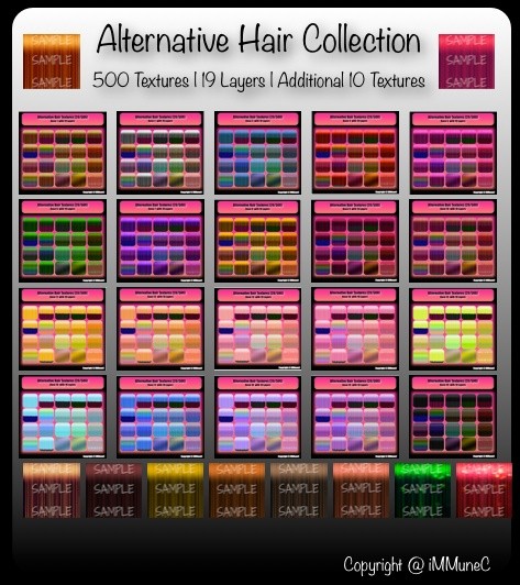 500 Alternative Hair Textures With Resell Rights