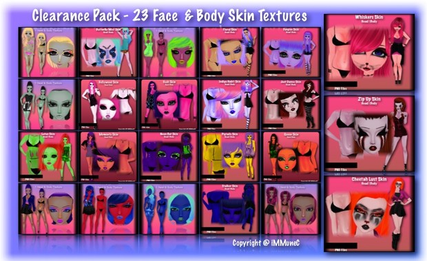 Clearance Skin Pack 1 With Resell Rights