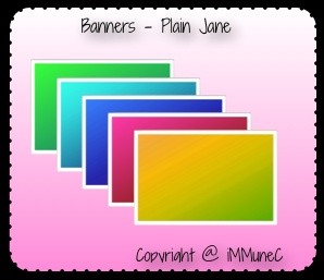 5 Plain Jane Banners