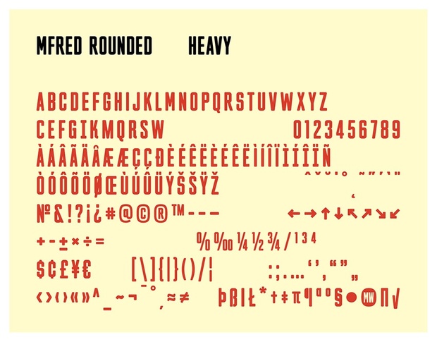 MFred Rounded Typeface Regular & Heavy (1-2 User License)