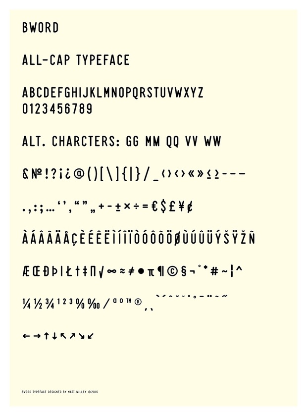 BWord Typeface Regular & Bold (1-2 User License)