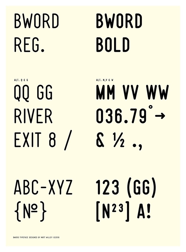 BWord Typeface Regular & Bold (1-2 User License)