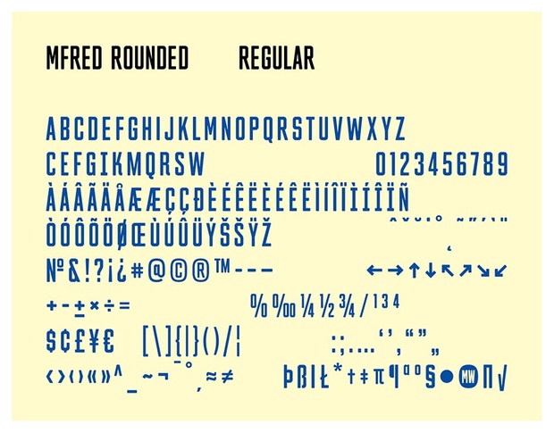 MFred Rounded Typeface Regular & Heavy (1-2 User License)