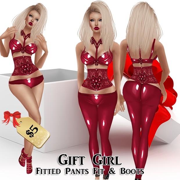 GIFT GIRL FITTED OUTFIT & HEELS