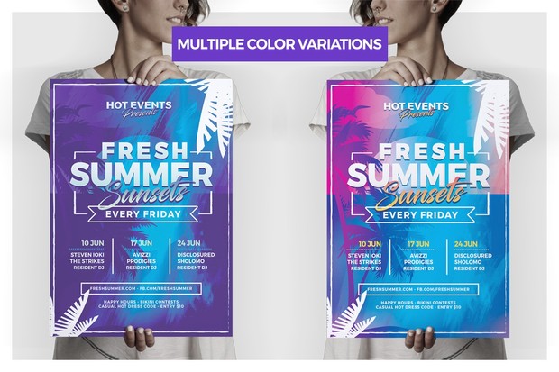 Fresh Summer Events Flyer Template
