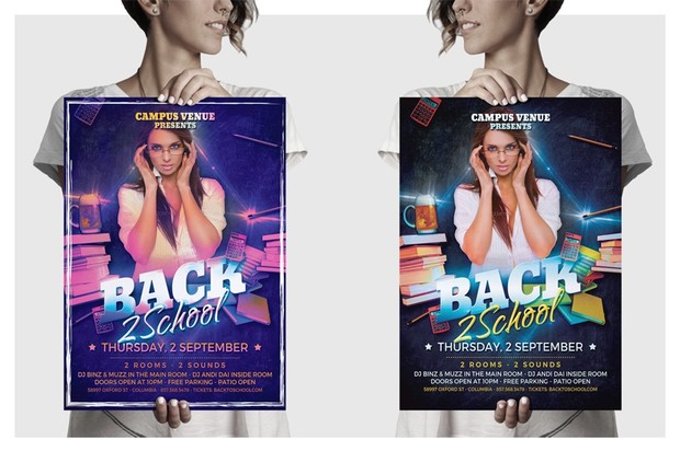 Back to School Party Flyer Template