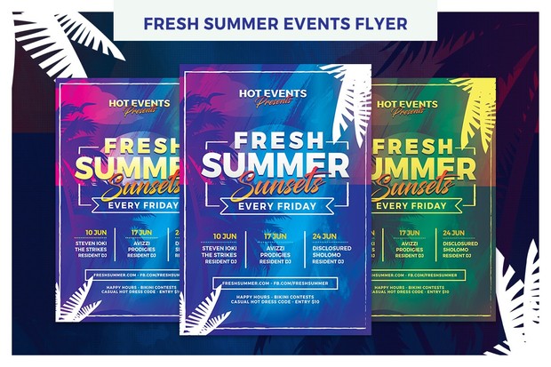 Fresh Summer Events Flyer Template