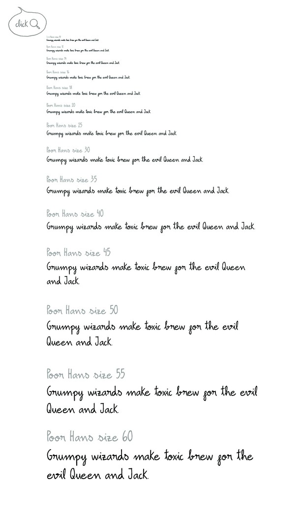 Poor Hans handwritten font
