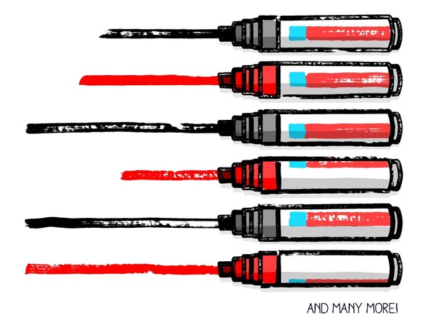AI thick and dry marker brushes