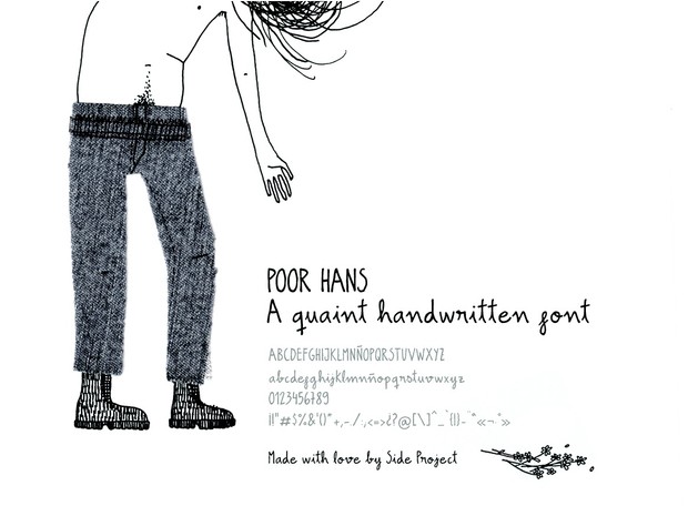 Poor Hans handwritten font