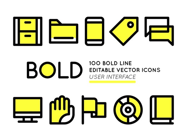 BOLD basic User Interface icons